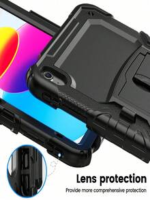A Black Heavy-Duty Shock-Absorbing Protective Case Suitable For IPad 11 (A16) 2025 (11 Inch), With A Sturdy And Durable Hard Shell Protective Cover And Built-In Bracket - Black - View 7