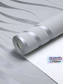 1 Roll Of Water Ripple Multi-Color Wallpaper, Non-Woven Fabric Simple And Fashionable Wall Decoration Wallpaper Suitable For Living Room, Bedroom, TV Background Wall. - multicolor - View 1