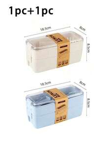 1 Set Bento Box Set, Bento Box Set, Adult Lunch Box With Separators, Utensils, Microwave And Dishwasher, Suitable For Lunch, - Multicolor - View 12