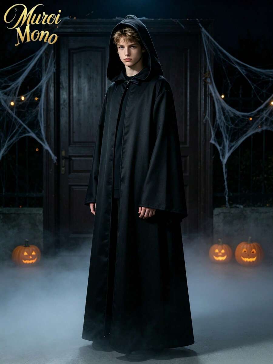 1PC Halloween Cosplay Costume | Halloween Gift | Festive Atmosphere Outfit - Black Cloak - View 1