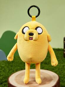 ADVENTURE TIME X POKOJA LAND ,A Co-Branded 3D Plush Keychain, Classic Design, Can Be Hung On Bags, Key Chains, Schoolbags, Etc., Suitable For People Of All Ages Including Teenagers And Adults. - Yellow - View 3