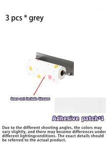 Sticky‑On Kitchen Paper Towel Holder, No‑Drill Under‑Cabinet Wall Mount Towel Rack, Self‑Adhesive Roll Holder For Kitchen, Bathroom, Refrigerator Side - Multicolor - View 14