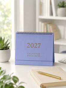 1件創意2027英文桌曆，極簡清新美學桌面裝飾，多功能日計畫筆記本，適用習慣追蹤、工作學習行程規劃 - C - 查看 4