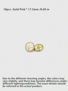 1 Pack 10 Pieces Oil‑Painted Round Buttons Delicate Colorful Swallow Rhinestone Inlaid Metal Decorative Fasteners For Sweaters Suits Coats Outerwear Hand‑Sewn Clothing Accessories - 10pcs - View 12