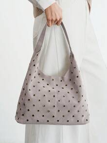 SHECARRY Y2K Fashion Shoulder Bag Vest Bag, Suitable For Daily Commuting - Grey - View 1