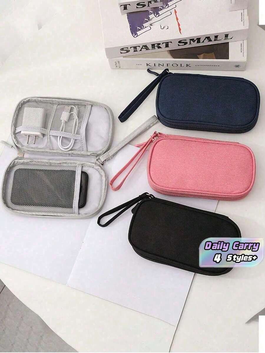 1 Buah Tas Penyimpanan Aksesori Digital, Pengatur Kabel Perjalanan Elektronik Universal, Kotak Aksesori Elektronik, Cocok Untuk Tas Penyimpanan Ponsel, Pengatur Kabel Data, Tas Penyimpanan Koin, Tas Penyimpanan Perhiasan, Kompartemen Terbagi, - MultiWarna - View 1