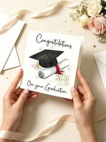 10/1 Graduation Cards And Envelopes, Fun Graduation Season Cards, 2026 Graduation Greeting Cards, Including Graduation Hats And Scrolls, Suitable For Giving To Friends And Classmates, Graduation Ceremony Cards, Suitable For Holiday Parties - Multicolor - View 1
