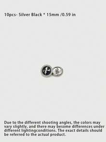 1 Pack 10 Pieces Oil‑Painted Round Buttons Delicate Colorful Swallow Rhinestone Inlaid Metal Decorative Fasteners For Sweaters Suits Coats Outerwear Hand‑Sewn Clothing Accessories - 10pcs - View 17
