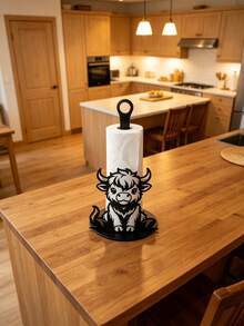 Exquisite Shovel-Shaped Paper Towel Holder, Black Wrought Iron Kitchen Decoration, This Paper Towel Roll Holder Requires No Installation And Is Suitable For Country-Style Home Decor Such As Dining Tables And Bedrooms. Durable Design. - 4 cattle - View 8