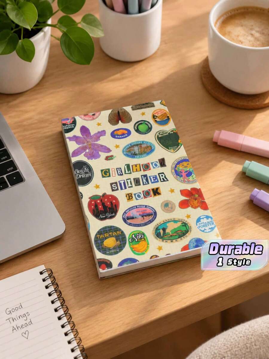 1/2Pcs Kawaii Fruit Sticker Book, Macaron Color Letter Stickers For DIY Scrapbook Journal, Cute Aesthetic Decals For Planner Notebook School Supplies - A - View 1