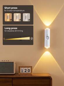 Teckwe 4pcs Magnetic Sensor Wall Lamp, Bedroom Decor Nightlight, Mountain Landscape Spotlight, LED Soft Light For Home Decor, 400mAh - one-size - View 3