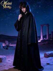 1PC Halloween Cosplay Costume | Halloween Gift | Festive Atmosphere Outfit - Black Cloak - View 3