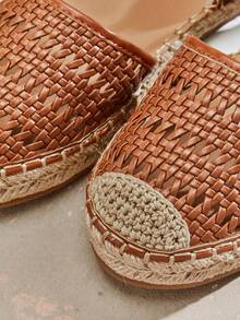 VACAZURE Women's Fashion Casual Comfy Round Toe Espadrilles - Maroon - View 7