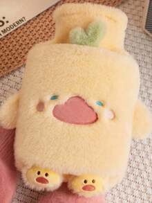 1 Unisex Cartoon Flocking Hot Water Bag, Large Capacity, Repeatable Irrigation, Explosion-Proof, Leak-Proof, Detachable, Hand Warmer, Suitable For Winter Outdoor Camping, Travel, Home, Office, School, Dormitory, Daily Use - Multicolor - View 11