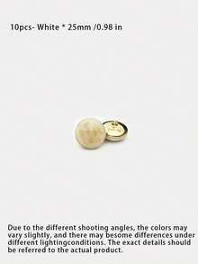1 Pack 10 Pieces Round Cat‑Eye Stone Metal Buttons Premium Decorative Fasteners For Women Cardigans Knitwear Shirts Hand‑Sewn Clothing Accessories - 10pcs - View 10