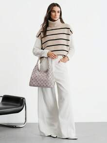 SHECARRY Y2K Fashion Shoulder Bag Vest Bag, Suitable For Daily Commuting - Grey - View 3