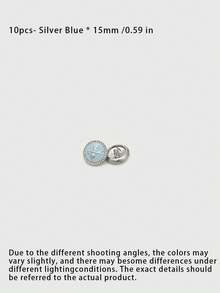 1 Pack 10 Pieces Oil‑Painted Round Buttons Delicate Colorful Swallow Rhinestone Inlaid Metal Decorative Fasteners For Sweaters Suits Coats Outerwear Hand‑Sewn Clothing Accessories - 10pcs - View 16