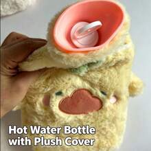 1 Unisex Cartoon Flocking Hot Water Bag, Large Capacity, Repeatable Irrigation, Explosion-Proof, Leak-Proof, Detachable, Hand Warmer, Suitable For Winter Outdoor Camping, Travel, Home, Office, School, Dormitory, Daily Use - Multicolor - View 8