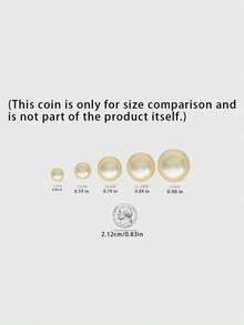 1 Pack 10 Pieces Round Cat‑Eye Stone Metal Buttons Premium Decorative Fasteners For Women Cardigans Knitwear Shirts Hand‑Sewn Clothing Accessories - 10pcs - View 3