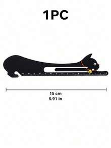 Haus Hana 1pc 15cm Metal Ruler Bookmark, Slim Straight Metric Page Marker, Portable Measuring & Drawing Stationery For Reading, School, Office & Gift - multicolor - View 12