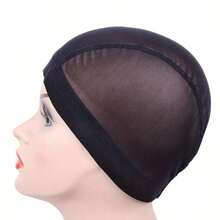 Women's Stretchable Mesh Dome Wig Cap (3/6/10 Pieces), Breathable Black Lace Front Wig Making Accessories, Adjustable For Comfortable Wear - Black - View 3