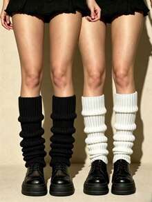 Knitted black and white