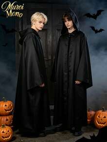 1PC Halloween Cosplay Costume | Halloween Gift | Festive Atmosphere Outfit - Black Cloak - View 2