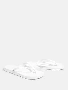Grefit Women's Fashion White Flip Flops Summer - White - View 6
