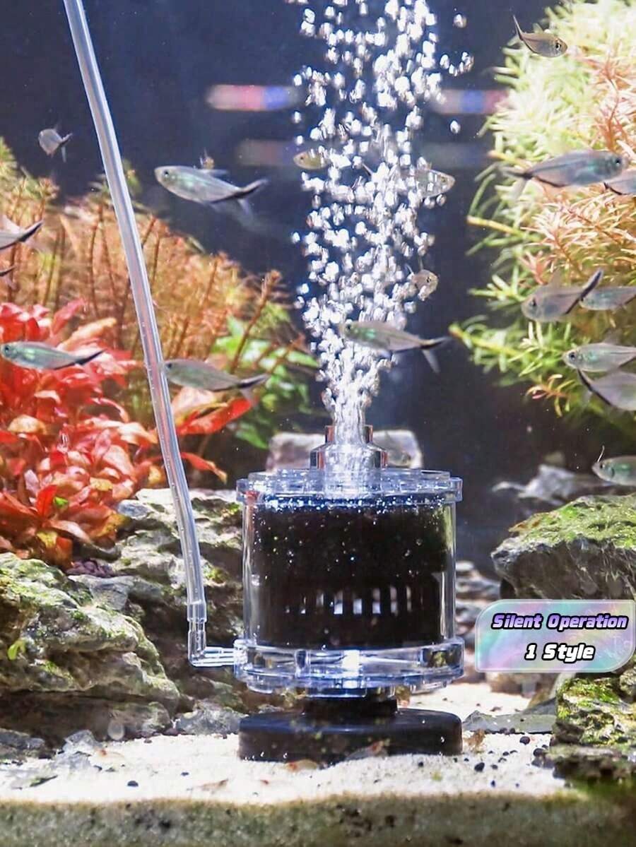 3-In-1 Mini Fish Tank Filter Air Pump & Vacuum Cleaner, Ultra Quiet With Built-In Bio-Media, Suitable For All Fish Tanks And Aquariums - Multicolor - View 1