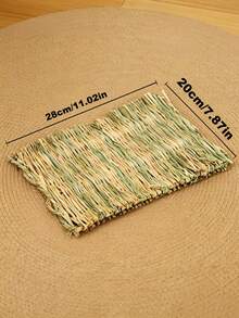1PC Natural Grass Mat For Rabbits Guinea Pigs Hamsters, Breathable Moisture-Proof Cage Bedding, Pet Nest Supplies For Small Animals, Poultry, Indoor Outdoor Use - View 7