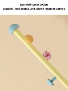 Cute Colorful Kids Floor Coat Rack, Tripod Base Children Clothing Hanger Stand With Multiple Hooks, Freestanding Hat & Backpack Organizer For Kid Bedroom Decoration - Multicolor - View 8