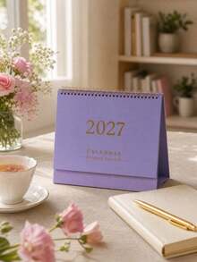 1件創意2027英文桌曆，極簡清新美學桌面裝飾，多功能日計畫筆記本，適用習慣追蹤、工作學習行程規劃 - C - 查看 6