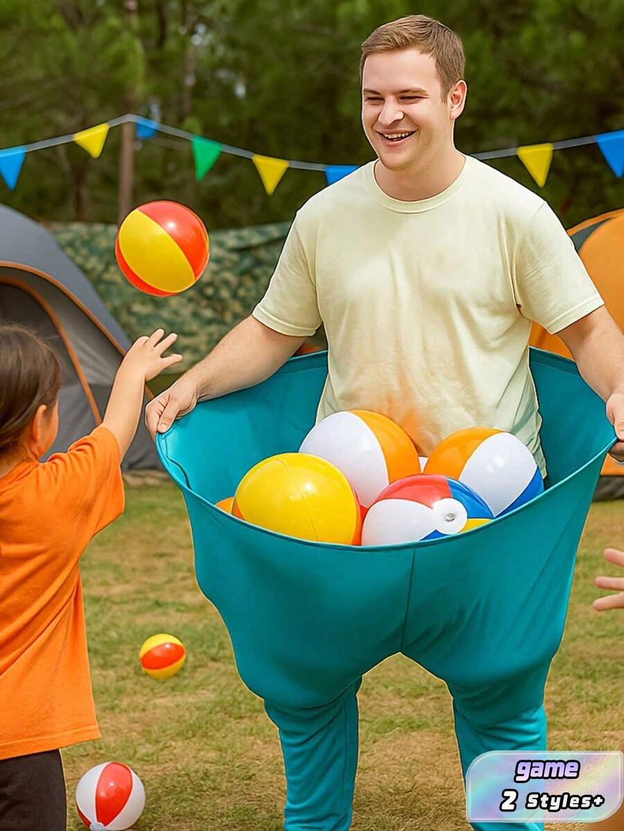 1 Grandma Pants Courtyard Game, Detachable Oversized Stretch Pants ...