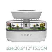 Mesin Aromaterapi Minyak Esensial Bentuk Tetesan Hujan Mikro Lanskap 250ml, Mesin Aromaterapi Minyak Esensial dengan 7 Lampu Warna, Pelembap Udara Bentuk Tetesan Hujan dengan Suara Hujan, Mesin Aromaterapi Ultrasonik dengan Pengaturan Waktu Mati Otomatis. - Steker Inggris (220-240V) - View 6
