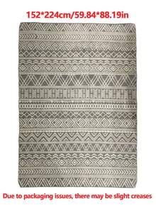 5ft X 8ft Waterproof Outdoor Rug, Reversible Plastic Straw Indoor Outdoor Patio Carpet For RV, Porch, Deck, Backyard, Camper, Balcony, Picnic, Grey And White - multicolor - View 9