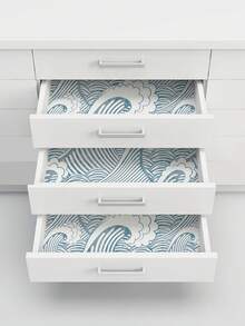 1 Buah Wallpaper Perekat Diri, Dapat Dilepas, Tahan Air, Motif Gelombang Jepang, Mural Dinding untuk Ruang Tamu dan Kamar Tidur, Renovasi Mudah Dikupas dan Ditempel, Tahan Lama, PVC Vinyl, Tahan Lembap, Tahan Gores, Dekorasi Rumah, Ramah untuk Apartemen Sewa - Beraneka warna - View 3