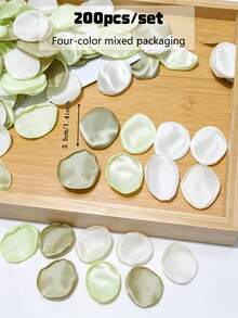 200/300/500/1000 Pcs,Sage Green,Silk Rose Petals, Artificial Leaves, Suitable For Wedding Flower Baskets, Center Decorations On The Dining Table, Parties, Bridal Parties, And Romantic Night Decorations - Rat tail green four colors - View 4