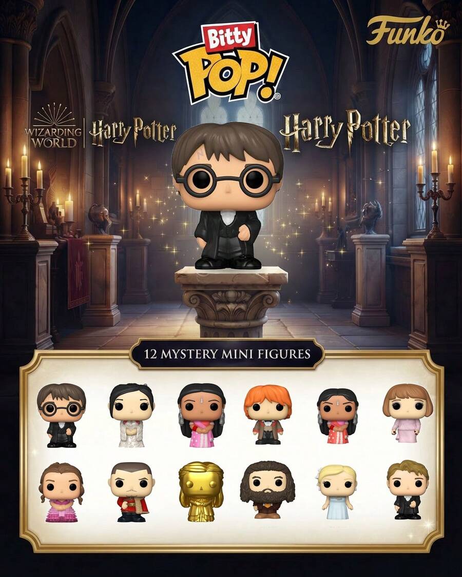 Funko 1 قطعة حقيبة عمياء من فانكو بيتي بوب عالم السحر هاري بوتر، 1 قطعة شخصية فينيل صغيرة عشوائية، ديكور عرض على المكتب والرف - متعدد الألوان - مشاهدة 1