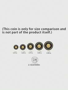 1 Pack 10 Pieces Premium Round Four‑Leaf Clover Resin‑Metal Composite Buttons Decorative Fasteners For Women Coats Windbreakers Suits Outerwear Hand‑Sewn Clothing Accessories - 10pcs - View 3