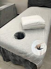 30 Pcs Disposable Massage Table Covers With Holes, Smooth Fabric, Easy To Clean, Suitable For Beauty Salon Massage Beds, Disposable Sheets, Spa Supplies - Multicolor - View 2
