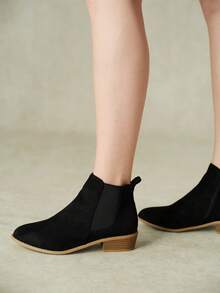 Styleloop Ladies And Ankle Boots And Booties, One-Pedal Stretch Boots, Black Pointed Street Knight Boots - Black 0030 - View 7