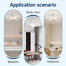 Drone‑Shaped Foldable LED Ceiling Fan Light With Remote Control, Dimmable Light & Adjustable Fan Speed, E27 Base, 3‑Head /4‑Head Optional, 85‑265V Household LED Ceiling Lamp For Living Room, Kitchen, Bedroom, Shop, Office, Restaurant, Bar, - Ceiling Fan Light Remote Control - View 6