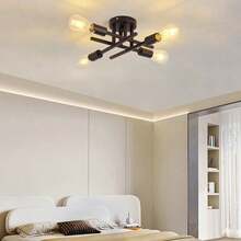 4‑Light Iron Branch Ceiling Light, Modern Simple Flush Mount Ceiling Lamp, Hallway Corridor Light, Small Pendant Light For Bedroom Dining Living Room (Bulbs Not Included) - Multicolor - View 3