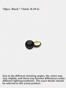 1 Pack 10 Pieces Round Cat‑Eye Stone Metal Buttons Premium Decorative Fasteners For Women Cardigans Knitwear Shirts Hand‑Sewn Clothing Accessories - 10pcs - View 33