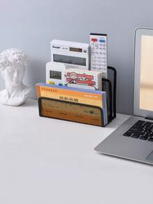 1pc Solid Multifunctional Wire Desk Organizer All In One Book Shelf File Tray Card Slot Freestanding Compact Vertical For Home Office Mail Letter Storage Space Saving Functional Convenient Practical Office Supplies Must Have - Multicolor - View 8