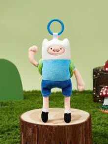 ADVENTURE TIME X POKOJA LAND ,A Co-Branded 3D Plush Keychain, Classic Design, Can Be Hung On Bags, Key Chains, Schoolbags, Etc., Suitable For People Of All Ages Including Teenagers And Adults. - Blue - View 1
