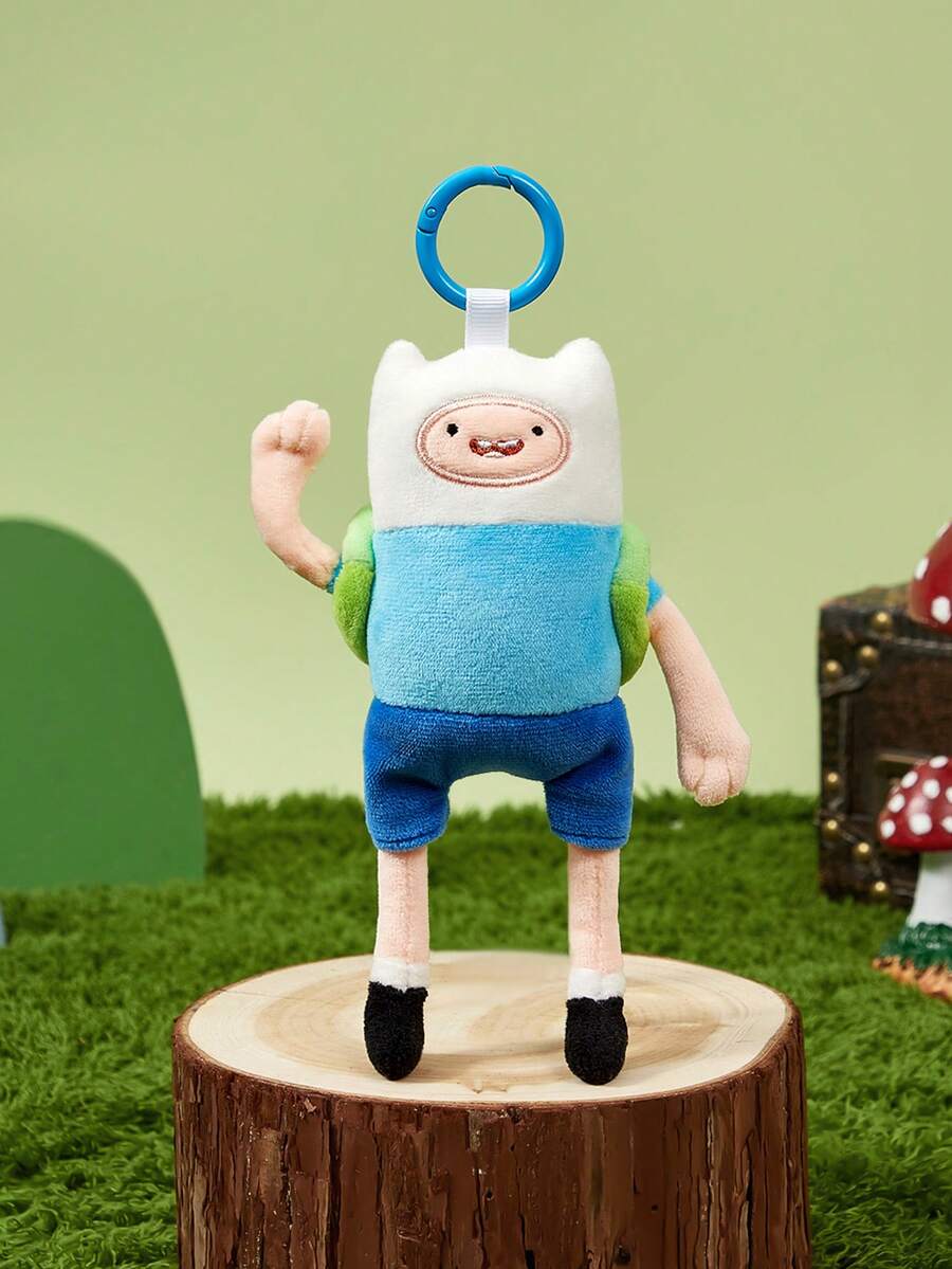 ADVENTURE TIME X POKOJA LAND ,A Co-Branded 3D Plush Keychain, Classic Design, Can Be Hung On Bags, Key Chains, Schoolbags, Etc., Suitable For People Of All Ages Including Teenagers And Adults. - Blue - View 1