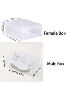 10/20Pack Foldable Clear Plastic Shoe Boxes, Waterproof Dustproof Stackable Shoe Storage Organizer, Thick Transparent Container For Sneakers, High Heels, Clothes, Small Stuff, Space Saving Foldable Storage Bins For Closet, Dorm, Bedroom, Apartment - View 3