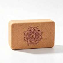2pcs/1pc Natural Cork Yoga Block, Cork Massage Ball, High-Density Non-Slip Mandala Print Yoga Block, Sturdy Support Yoga Accessory, Suitable For Beginners, Pilates, Dance Stretching, Leg Splitting, Meditation And Home Fitness Training - Multicolor - View 12
