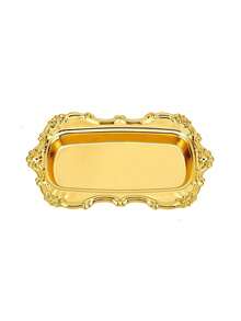 Ornate Embossed Metal Jewelry Tray – Vintage Gold & Silver Decorative Tray With Embossed Edges – Elegant Mirrored Jewelry Display Tray – Versatile Tray For Cosmetics, Skincare, And Candles – Home Vanity Decor And Storage - Multicolor - View 9